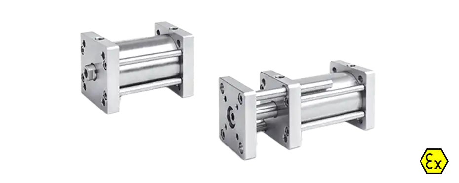 UNIC rustfri kompaktcylinder Ø20–Ø100 ISO 21287